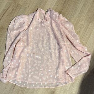 Haute Monde Light Pink Sheer Blouse